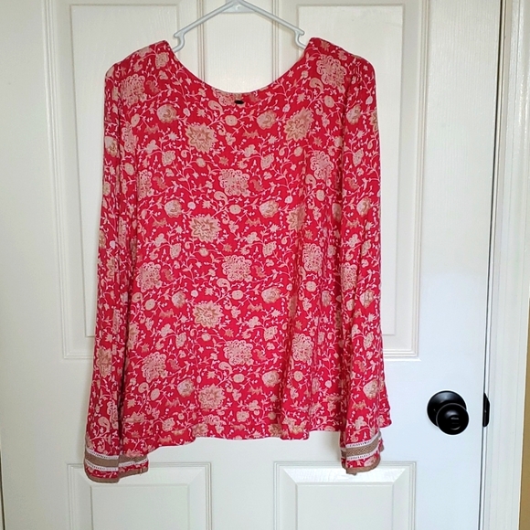 O'Neill Bell Sleeve Peasant Top - Picture 4 of 5